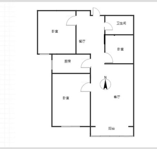 香邑溪谷上园3室2厅1卫户型图