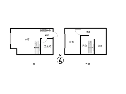 公园80902室1厅1卫户型图