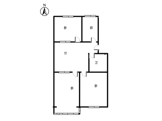 晨光小区3室1厅1卫户型图