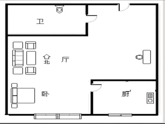 天保郦景1室1厅1卫户型图