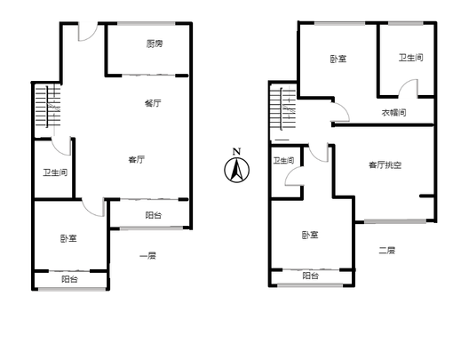 鸿坤理想尔湾3室2厅3卫户型图