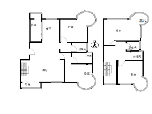 鸿盛凯旋门4室2厅3卫户型图