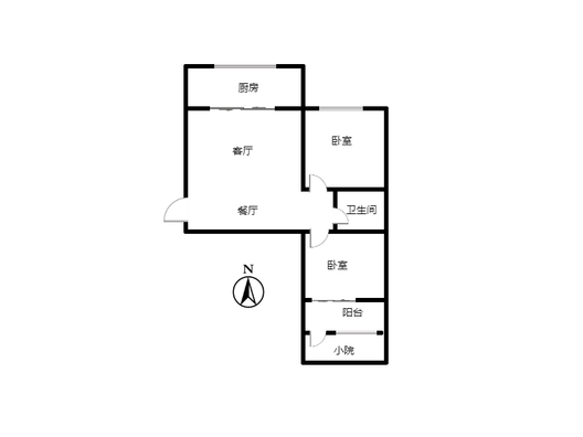 乐亨小区2室2厅1卫户型图