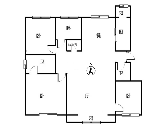 幸福嘉园4室2厅2卫户型图