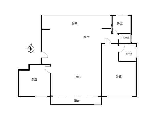 中铁建樾府国际3室2厅2卫户型图