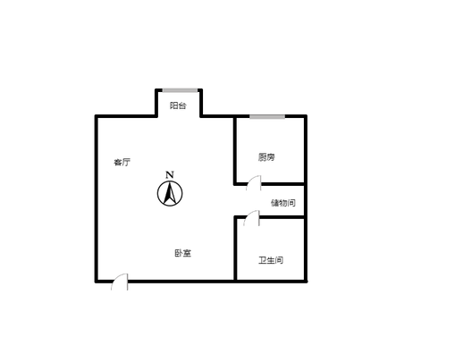 汇元尚品1室1厅1卫户型图