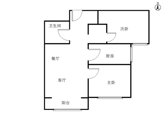 K2狮子城2室2厅1卫户型图