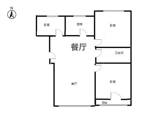 范阳小区3室2厅1卫户型图