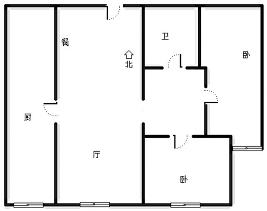 祥云瑞景2室2厅1卫户型图