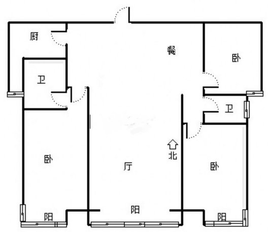 金品时代3室2厅2卫户型图