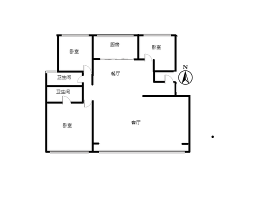 紫樾华庭二期3室2厅2卫户型图