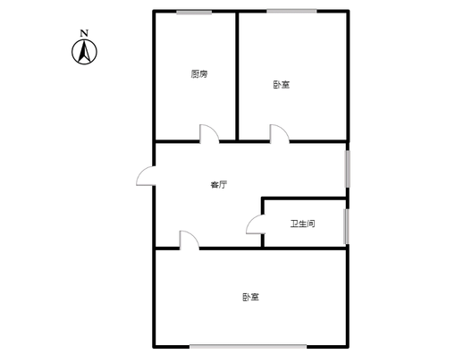 惠友万悦城2室1厅1卫户型图