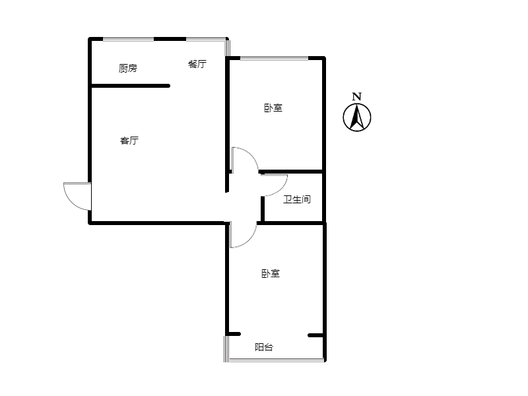 宏远碧罗湾2室2厅1卫户型图