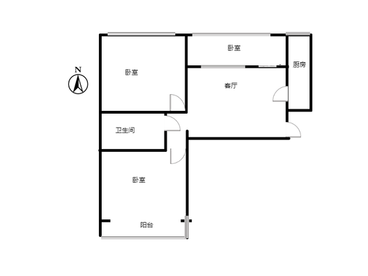 公园壹号3室1厅1卫户型图