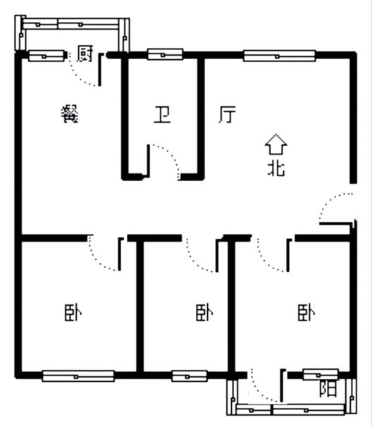 质检站家属院3室2厅1卫户型图