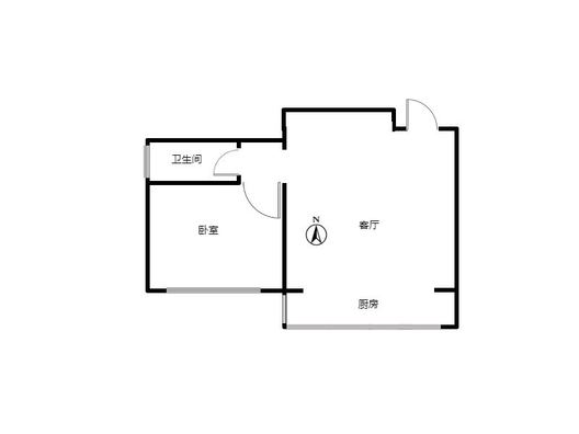 凯兴花园（悦享城）1室1厅1卫户型图