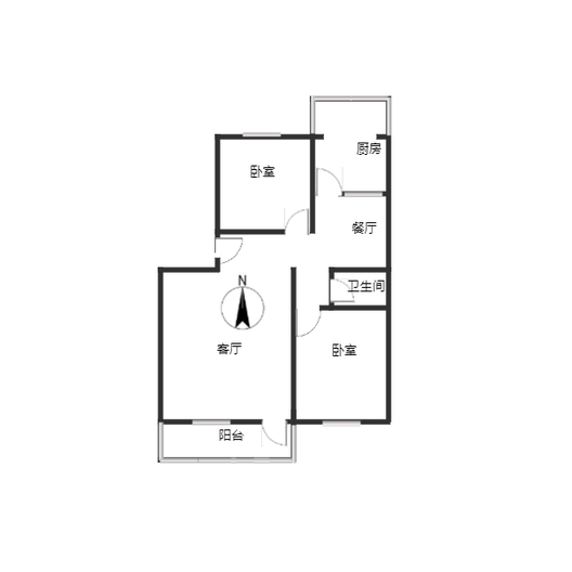 计生局家属院2室2厅1卫户型图