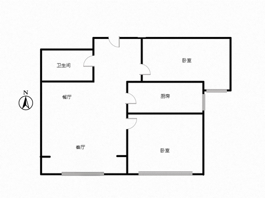K2狮子城2室2厅1卫户型图