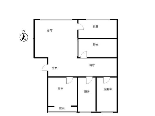 华光小区3室2厅1卫户型图