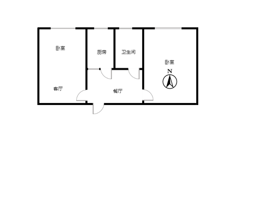 六十七处家属楼2室2厅1卫户型图