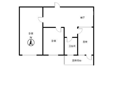 仁和小区2室1厅1卫户型图