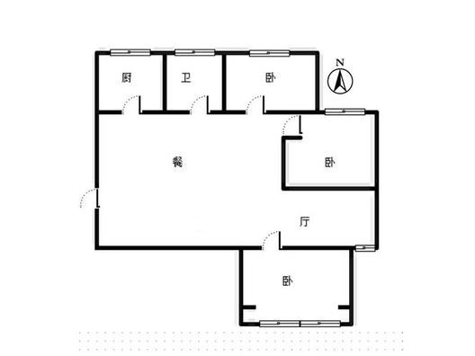 富景华庭3室2厅1卫户型图