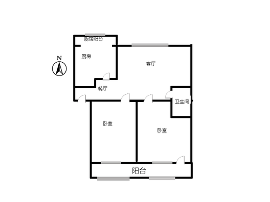 怡安小区2室2厅1卫户型图