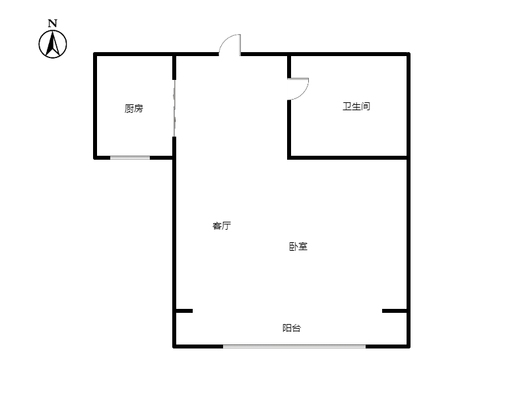 惠友万悦城1室1厅1卫户型图