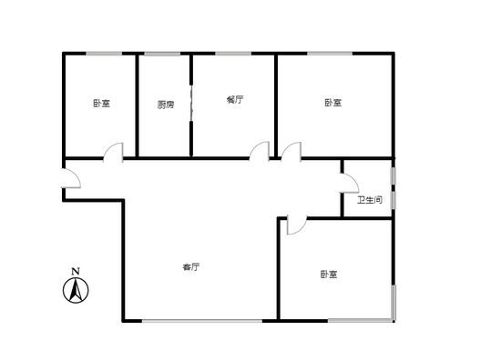 三利中和城一期3室2厅1卫户型图