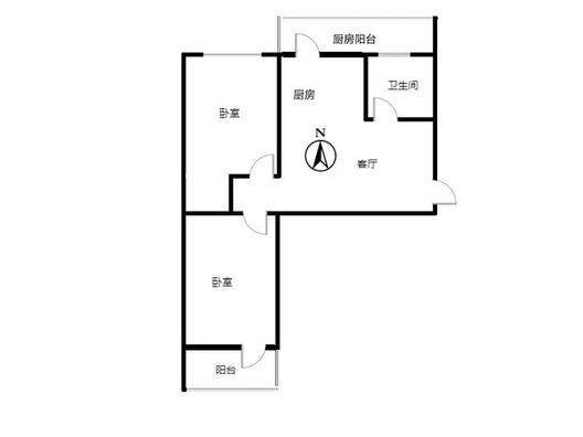 华丰小区2室1厅1卫户型图