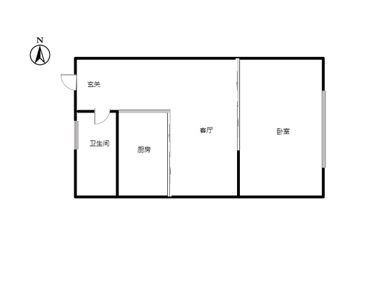 富景华庭1室1厅1卫户型图