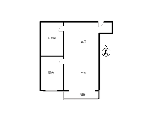 鸿盛凯旋门1室1厅1卫户型图