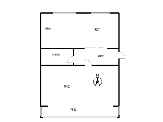 三五四三社区居民委员会1室2厅1卫户型图