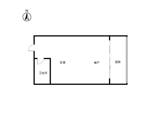 呈颐园小区1室1厅1卫户型图