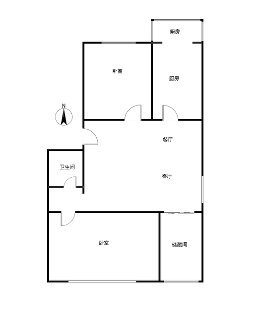 华光小区2室2厅1卫户型图