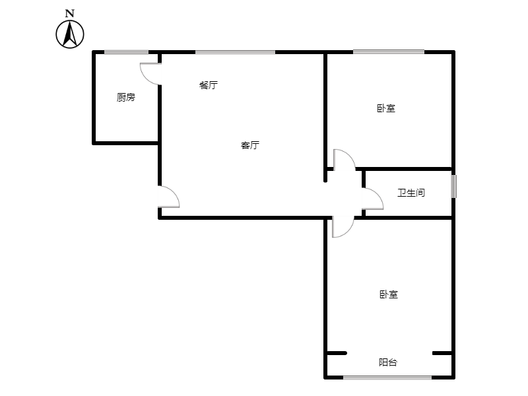 双馨佳园2室2厅1卫户型图
