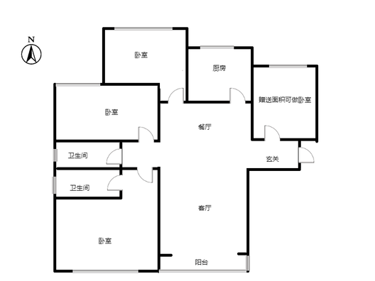 卓悦城北京未4室2厅2卫户型图