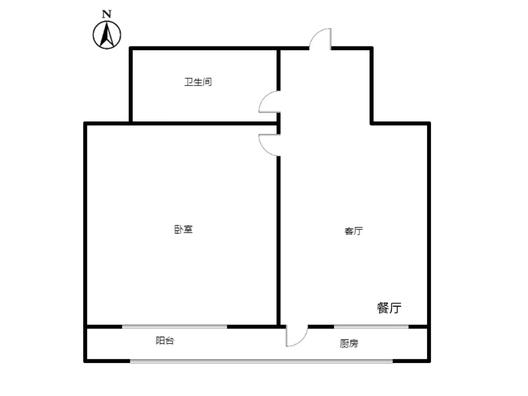 六十七处家属楼1室2厅1卫户型图