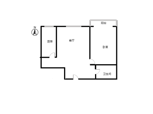强舜铭城1室1厅1卫户型图