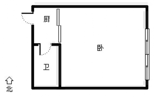 金街公寓1室1厅1卫户型图