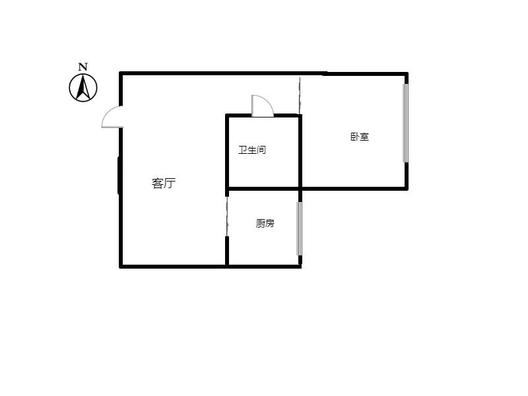 公园壹号1室1厅1卫户型图