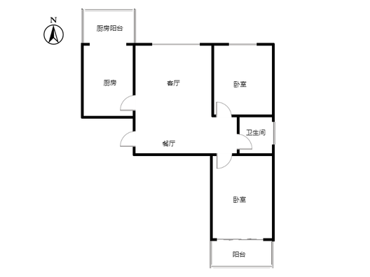 宝林苑小区2室2厅2卫户型图