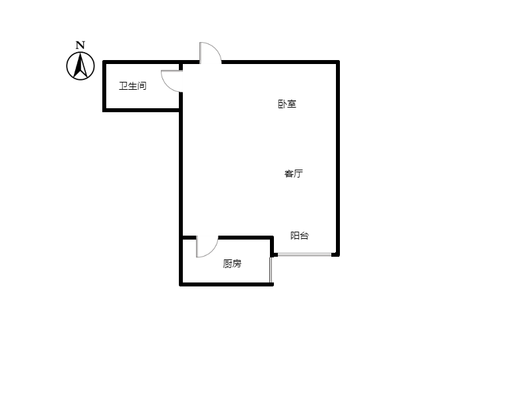 东林家园1室1厅1卫户型图