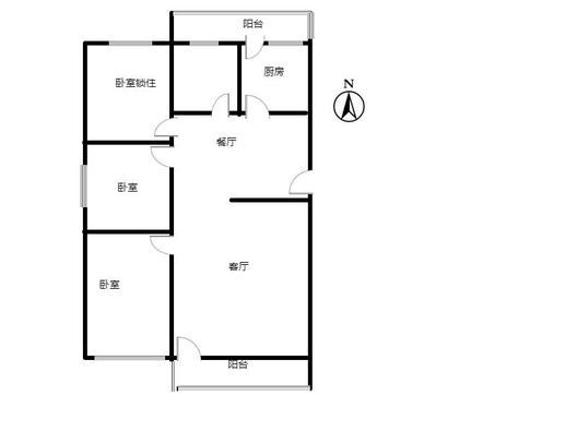 老交通局小区3室2厅1卫户型图