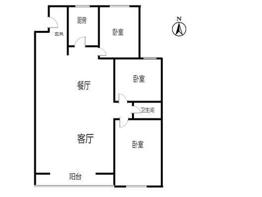 鸿盛旺京3室2厅2卫户型图