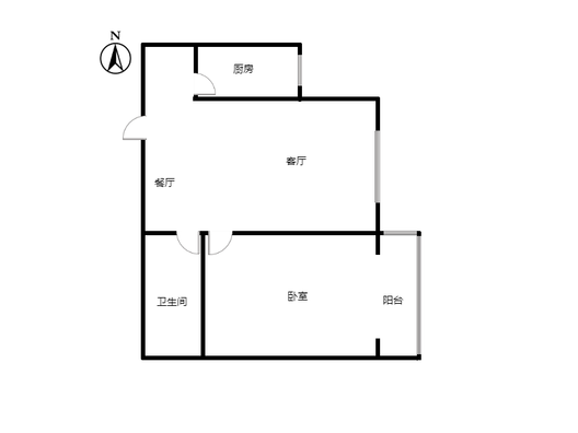 强舜铭城1室2厅1卫户型图