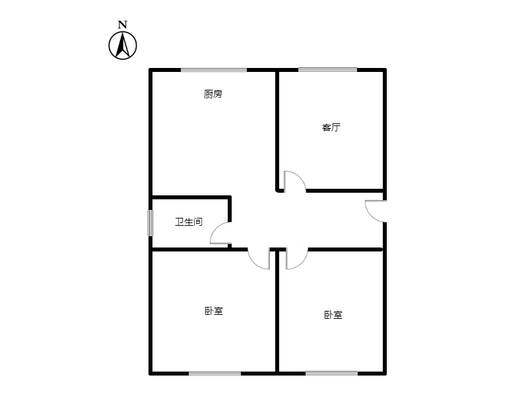 一七三小区2室1厅1卫户型图
