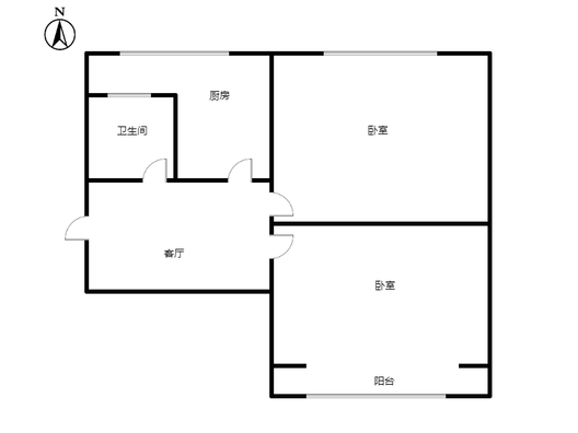 研制厂小区2室1厅1卫户型图