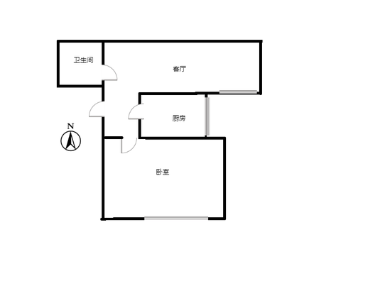 公园壹号1室1厅1卫户型图