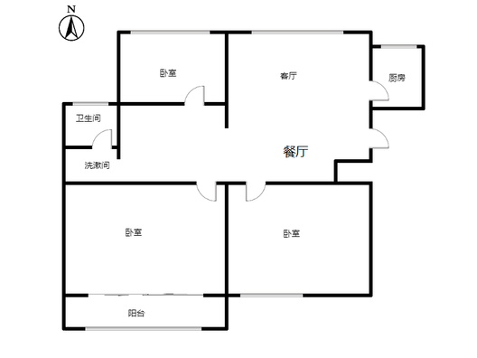 金隅地质嘉园3室2厅1卫户型图